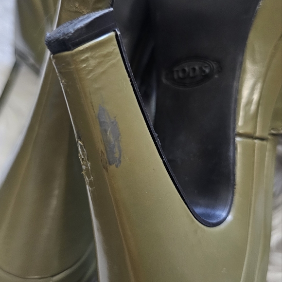 Tod's Green 🍏 platform ankle tie sandals - Picture 6 of 8